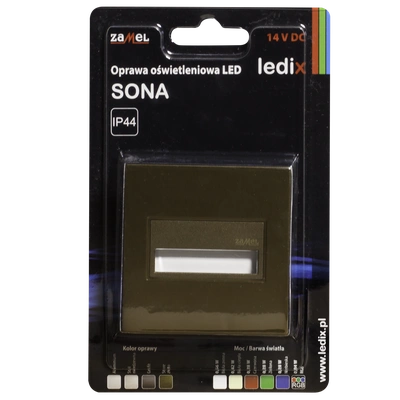 Oprawa LED SONA kwadratowa PT 14V DC ZLO RGB  TYP: 14-211-46