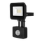 Naświetlacz LED SOLIS 10W PIR 230V IP44 czarny, barwa biała ciepła TYP: NAS-10WWPIR