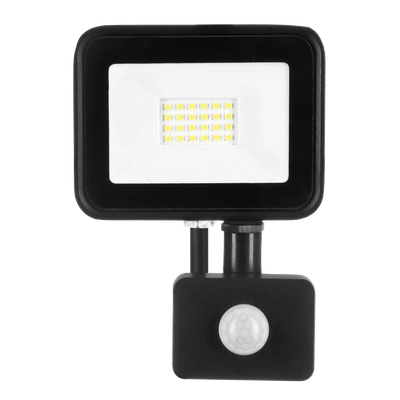 Naświetlacz LED SOLIS 20W PIR 230V IP44 czarny, barwa biała zimna TYP: NAS-20WCPIR