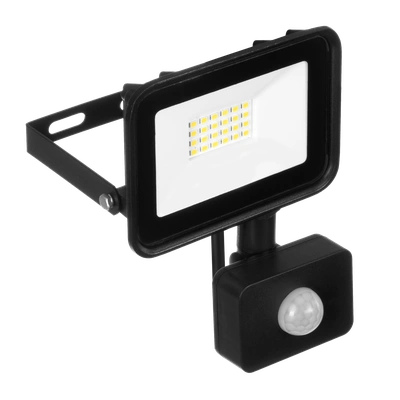 Naświetlacz LED SOLIS 20W PIR 230V IP44 czarny, barwa biała zimna TYP: NAS-20WCPIR