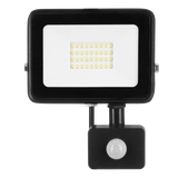 Naświetlacz LED SOLIS 30W PIR 230V IP44 czarny, barwa biała neutralna TYP: NAS-30WNPIR