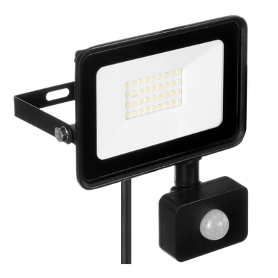 Naświetlacz LED SOLIS 30W PIR 230V IP44 czarny, barwa biała neutralna TYP: NAS-30WNPIR