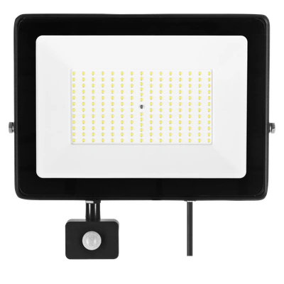 Naświetlacz LED SOLIS 150W PIR 230V IP44 czarny, barwa biała neutralna TYP: NAS-150WNPIR