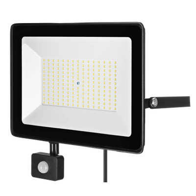 Naświetlacz LED SOLIS 150W PIR 230V IP44 czarny, barwa biała neutralna TYP: NAS-150WNPIR