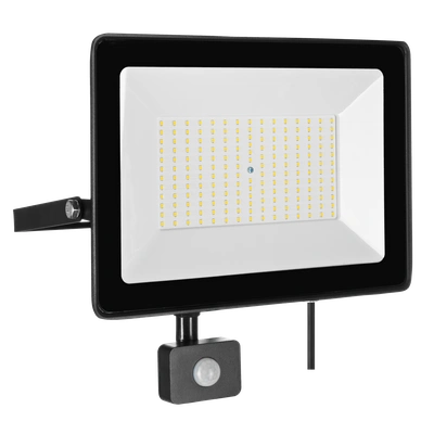 Naświetlacz LED SOLIS 150W PIR 230V IP44 czarny, barwa biała neutralna TYP: NAS-150WNPIR