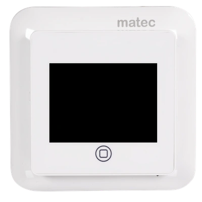 Regulator temperatury podtynkowy - programowalny biały sonda 2,5m, logo Matec TYP: RTD-01
