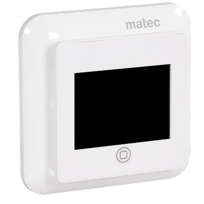 Regulator temperatury podtynkowy - programowalny biały sonda 2,5m, logo Matec TYP: RTD-01