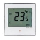 Regulator temperatury dotykowy podtynkowy - programowalny sonda 2,5m, logo Matec, biały TYP: RTD-02-BIA