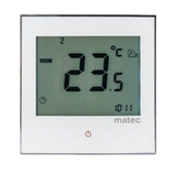 Regulator temperatury dotykowy podtynkowy - programowalny sonda 2,5m, logo Matec, biały TYP: RTD-02-BIA