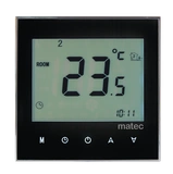 Regulator temperatury dotykowy podtynkowy - programowalny sonda 2,5m, logo Matec, czarny TYP: RTD-02-CZN