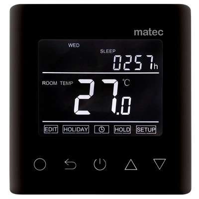 Regulator temp.+ sonda podtynkowy - programowalny WI-FI CZARNY TYP: RTW-01