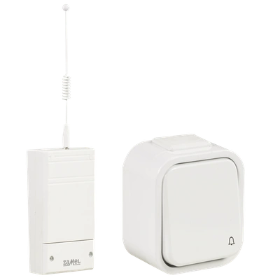 BEZPRZEWODOWY STEROWNIK DZWONKA SMYK 230V Z PRZYCISKIEM HERMETYCZNYM TYP: BSD-202H