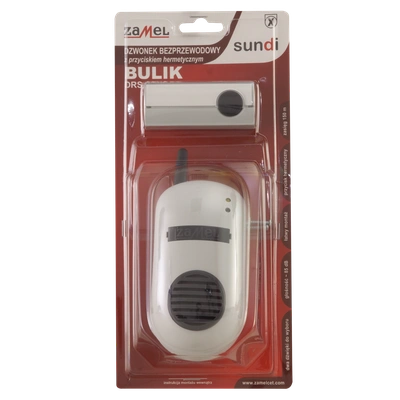 DZWONEK BEZPRZEWODOWY ZESTAW BULIK HERMETYCZNY 230V ZAŚ. 100m TYP: DRS-982K