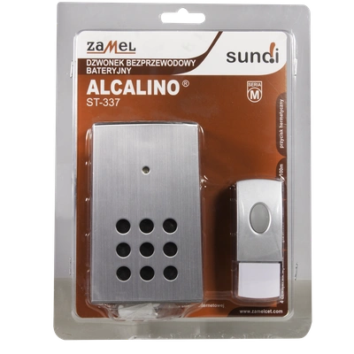 DZWONEK BEZPRZEWODOWY BAT. ALCALINO HERMETYCZNY ZAŚ. 100m TYP: ST-337