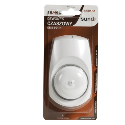 DZWONEK CZASZOWY 230V BIAŁY TYP: DNS-001/N-BIA