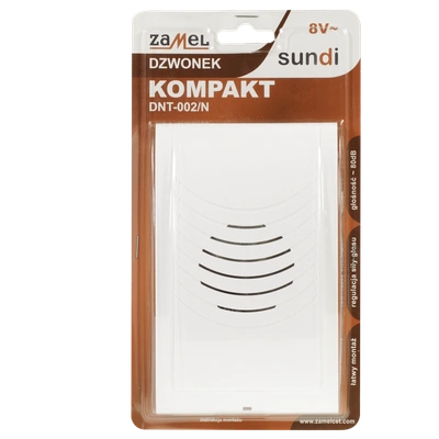 DZWONEK KOMPAKT 230V BIAŁY TYP: DNS-002/N-BIA