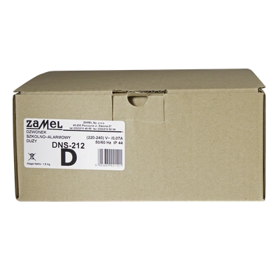 DZWONEK SZKOLNO-ALARMOWY 230V DUŻY TYP: DNS-212D