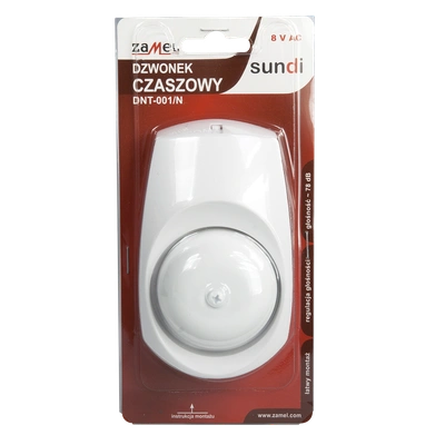 DZWONEK CZASZOWY 8V BIAŁY TYP: DNT-001/N-BIA