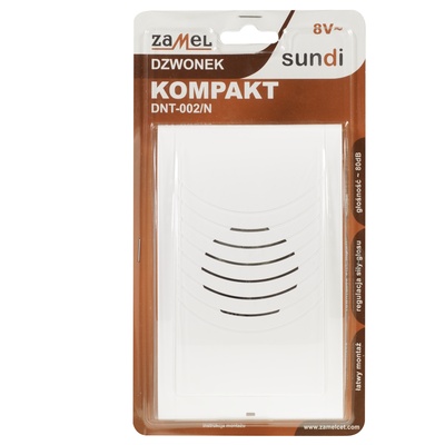 DZWONEK KOMPAKT 8V BIAŁY TYP: DNT-002/N-BIA