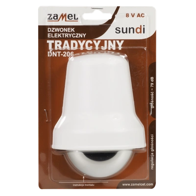 DZWONEK TRADYCYJNY 8V BIAŁY TYP: DNT-206-BIA