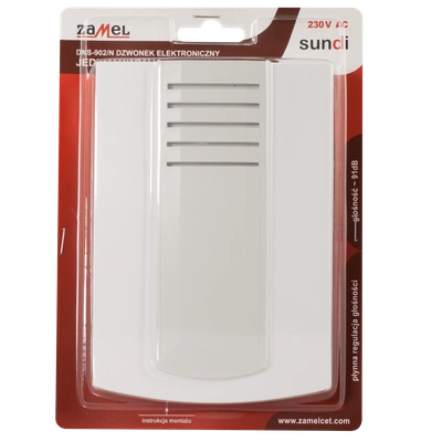 DZWONEK JEDNOTONOWY 230V ECRU TYP: DNS-902/N-ECR