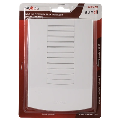 DZWONEK DWUTONOWY 230V BIAŁY TYP: DNS-911/N-BIA