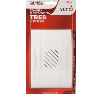 DZWONEK TRES 8V BIAŁY TYP: DNT-972/N-BIA