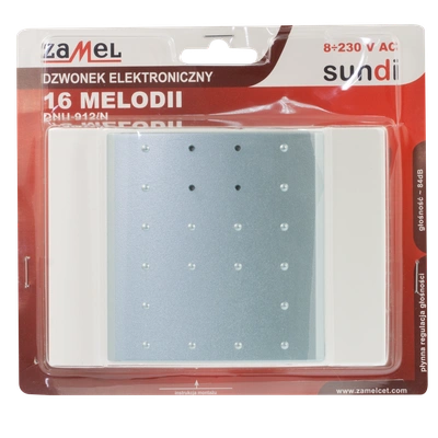 DZWONEK 16 MELODII 8-230V ZIELONY METALIK TYP: DNU-912/N-ZIM