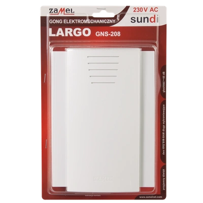 GONG LARGO 230V BIAŁY TYP: GNS-208-BIA