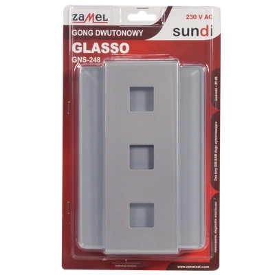 GONG DWUTONOWY GLASSO 230V SREBRNY TYP: GNS-248-SRB