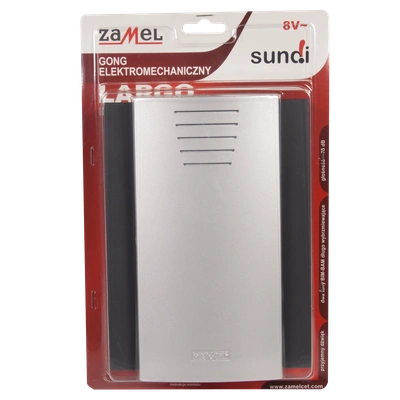 GONG LARGO 8V CZARNY+SREBRNY METALIK TYP: GNT-208-CZN