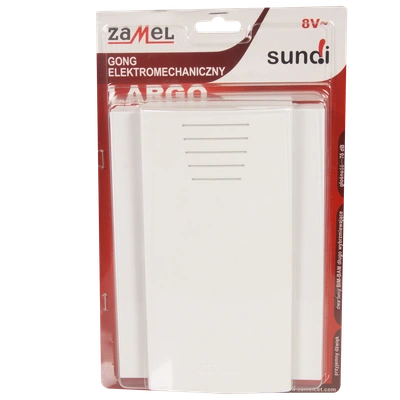 GONG LARGO 8V BIAŁY TYP: GNT-208-BIA