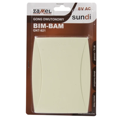 GONG DWUTONOWY BIM-BAM 8V BEŻOWY TYP: GNT-921-BEZ