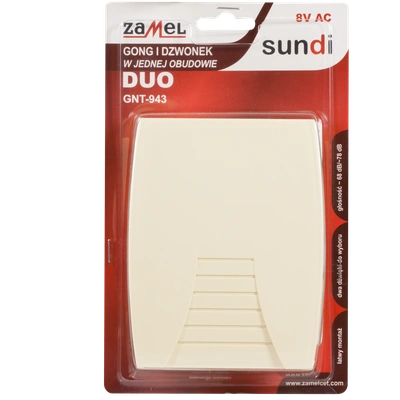 GONG DUO 8V BEŻOWY TYP: GNT-943-BEZ