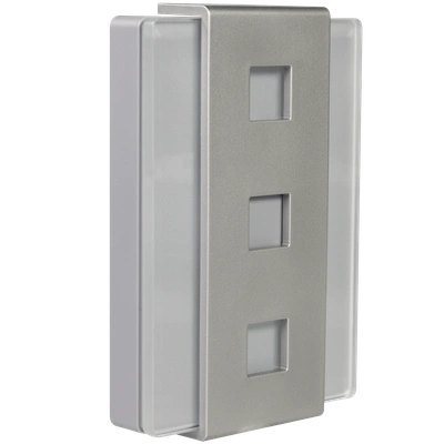 GONG Z WBUD. TRANSFORMATOREM DWUTONOWY GLASSO 230V SREBRNY TYP: GNW-248-SRB