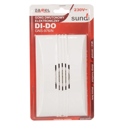 GONG DI-DO 230V BIAŁY TYP: GNS-976/N-BIA