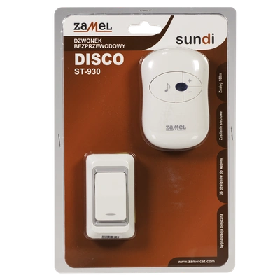 DZWONEK BEZPRZEWODOWY DISCO ZAŚ. 100m TYP: ST-930