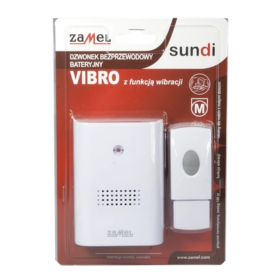 DZWONEK BEZPRZEWODOWY BAT. VIBRO Z FUNKCJĄ WIBRACJI ZAŚ. 100m TYP: ST-229/N
