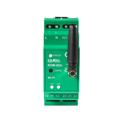 MODUŁOWY 2-KANAŁOWY 16A ODBIORNIK WI-FI  TYP: ROW-02M