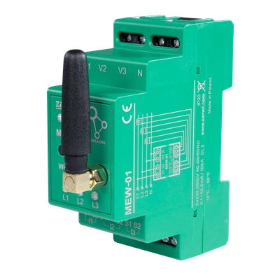 MONITOR ENERGII ELEKTRYCZNEJ Wi-Fi 1F+N Z ANTENĄ ZEWNĘTRZNĄ  TYP: MEW-01/ANT-1F