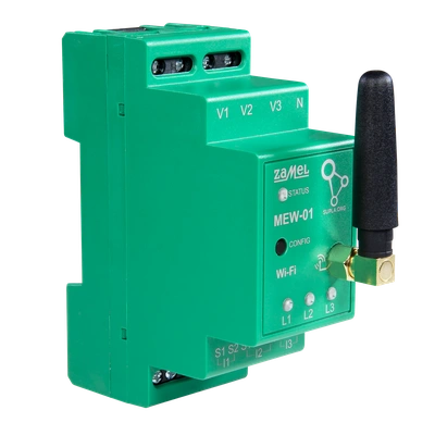 MONITOR ENERGII ELEKTRYCZNEJ Wi-Fi 1F+N Z ANTENĄ ZEWNĘTRZNĄ  TYP: MEW-01/ANT-1F