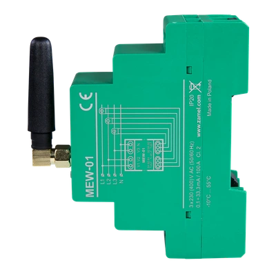 MONITOR ENERGII ELEKTRYCZNEJ Wi-Fi 1F+N Z ANTENĄ ZEWNĘTRZNĄ  TYP: MEW-01/ANT-1F