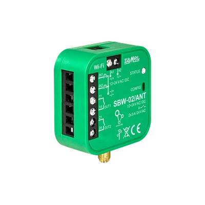 STEROWNIK BRAMOWY WI-FI 2-KANAŁOWY Z ANTENĄ ZEWNĘTRZNĄ  TYP: SBW-02/ANT