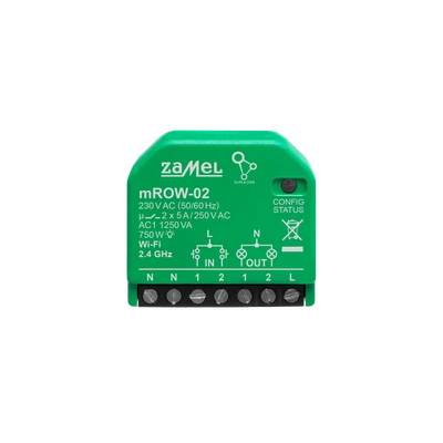 ODBIORNIK WI-FI DOPUSZKOWY 2-KANAŁOWY  TYP: mROW-02