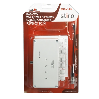 RADIOWY WYŁĄCZNIK SIECIOWY BEZ PILOTA 230V TYP: RWS-211C/N_SOL