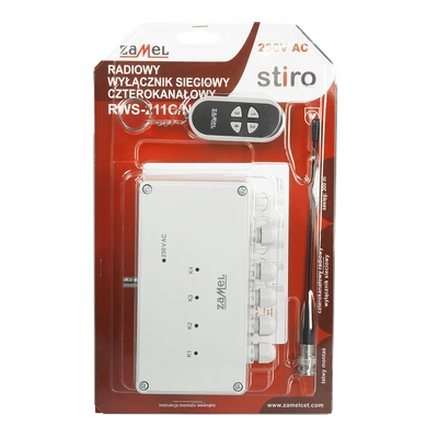 RADIOWY WYŁĄCZNIK SIECIOWY CZTEROKANAŁOWY 230V TYP: RWS-211C/N