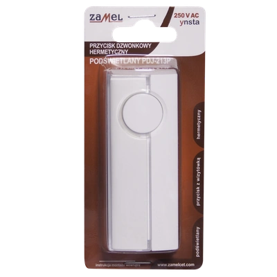 PRZYCISK DZWONKOWY HERMETYCZNY PODŚWIETLANY 1A/250V  TYP: PDJ-213P