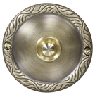 PRZYCISK DZWONKOWY OZDOBNY Z SZYLDEM OKRĄGŁYM 1A/50V MOSIĘŻNY TYP: PDM-231-MOS