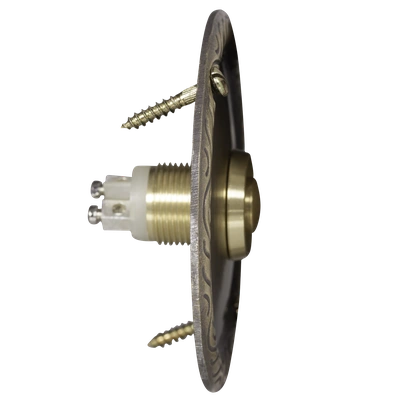 PRZYCISK DZWONKOWY OZDOBNY Z SZYLDEM OKRĄGŁYM 1A/50V MOSIĘŻNY TYP: PDM-231-MOS