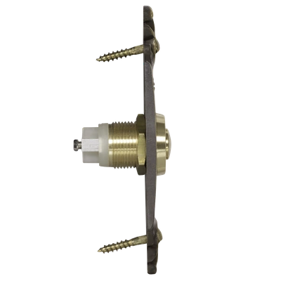 PRZYCISK DZWONKOWY OZDOBNY Z SZYLDEM PODŁUŻNYM 1A/50V MOSIĘŻNY TYP: PDM-232-MOS